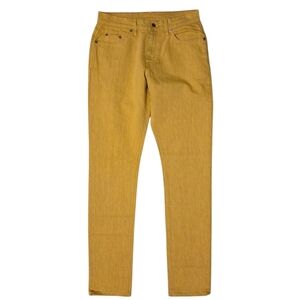 Raleigh Workshop Men's Alexander 29 X 34 Gold Yellow Jeans Handcrafted‎ In Usa